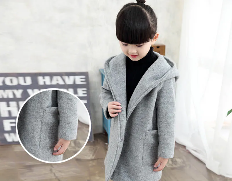 Girls coats trench jacket kids winderbreaker spring outerwear (16)