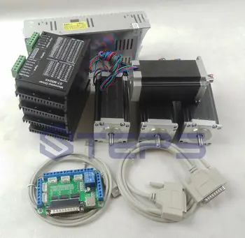 

CNC Router 4 axis kit, 24-50VDC ST-M5045 4.5A driver replace 2M542 +5 axis breakout board + Nema23 425 Oz-in motor + 350W power