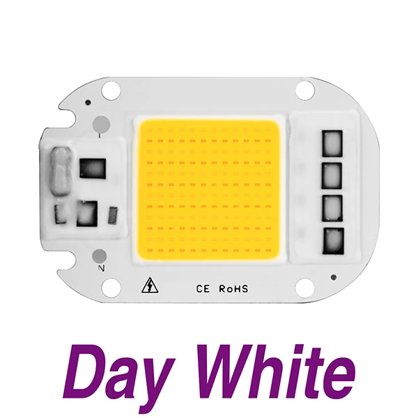 Светодиодный RGB COB Чип 30 Вт ac220в Smart IC DIY для Светодиодный прожектор светильник украшения красный зеленый синий желтый теплый день белый растительный светильник ing - Испускаемый цвет: Day White