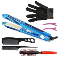 Цифровой индикатор 2 in1 Профессиональный Керамика для завивки, выпрямления волос утюжок для укладки волос Инструменты щипцы для завивки волос стайлер для завивки волос