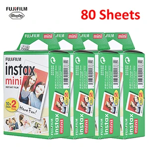 Подлинная 10-100 листов fuji пленка Instax Мини пленка фото пленка бумага для fuji Instax Mini 9 8 7s 25 50 90 мгновенная фото пленка бумага - Цвет: 80 PCS