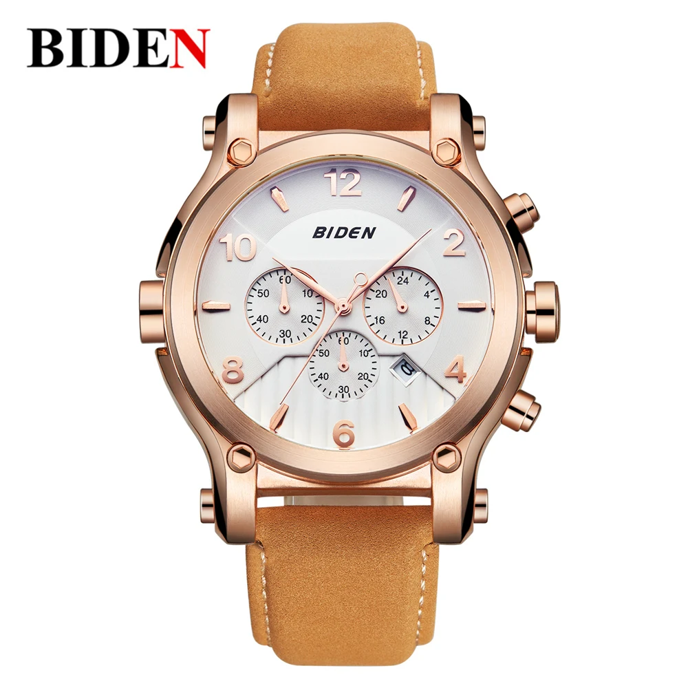 Kopen 2017 Top Gloednieuwe Ontwerp Luxe Mannen Horloges Datum Militaire Lederen Quartz Horloge Waterdicht Sport Mens Polshorloge Montre Relojes