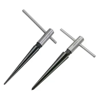 

Taper Pin Reamers Bridge Pin Hole Hand Held Reamer T Handle Tapered 6 Fluted Chamfer Reaming Woodworker Cutting Tool 5-16Mm&3-