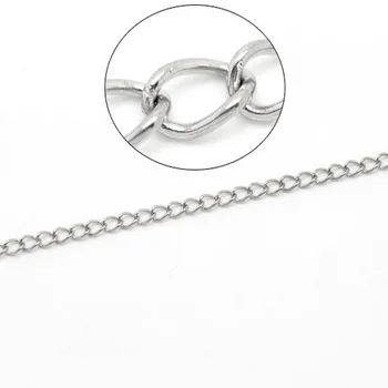 

LASPERAL 10M Silver Tone Stainless Steel Link-Soldered Cross Chains 3.5x2.5mm Mens Necklace Chain DIY Jewelry Findings