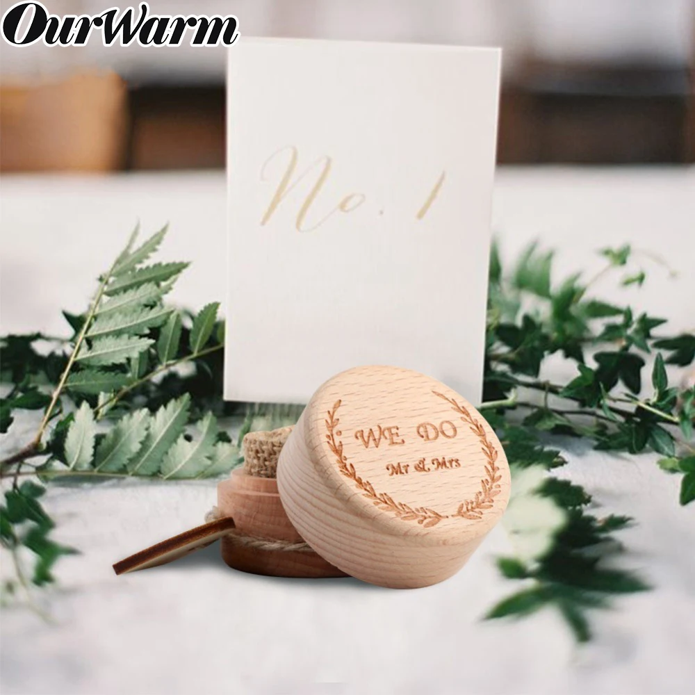 Свадебное украшение OurWarm деревянная коробка для обручального кольца в