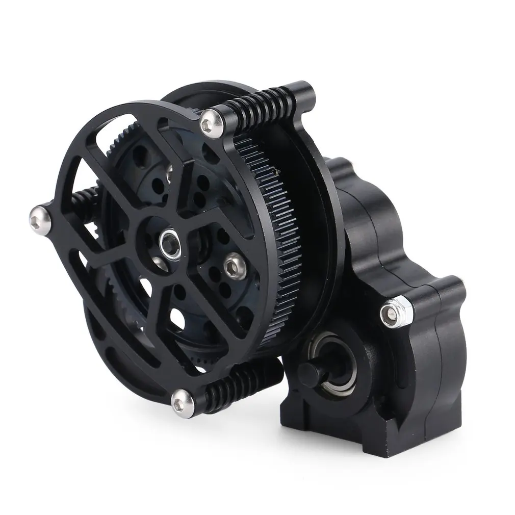 

CNC Full Metal Assembled Transmission Case Center Gearbox with Metal Motor Gear for 1/10 Axial SCX10 AX10 RC Crawlers Car Parts