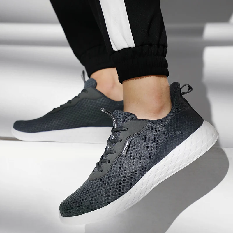 

Plus size 39-48 Outdoor breathable air mesh Sneakers Men Running sports Shoes summer light weight comfortable shoes men w5
