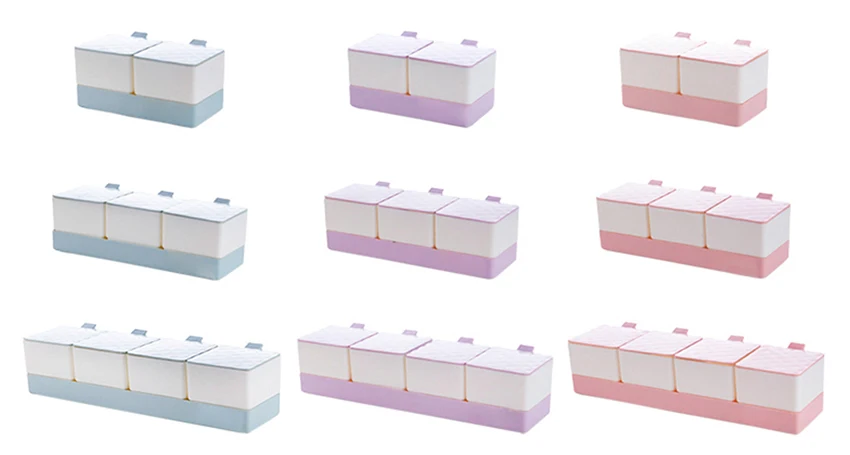 Пластиковый Набор банок для приправ кухонная, коробочка, приправ, соль ...