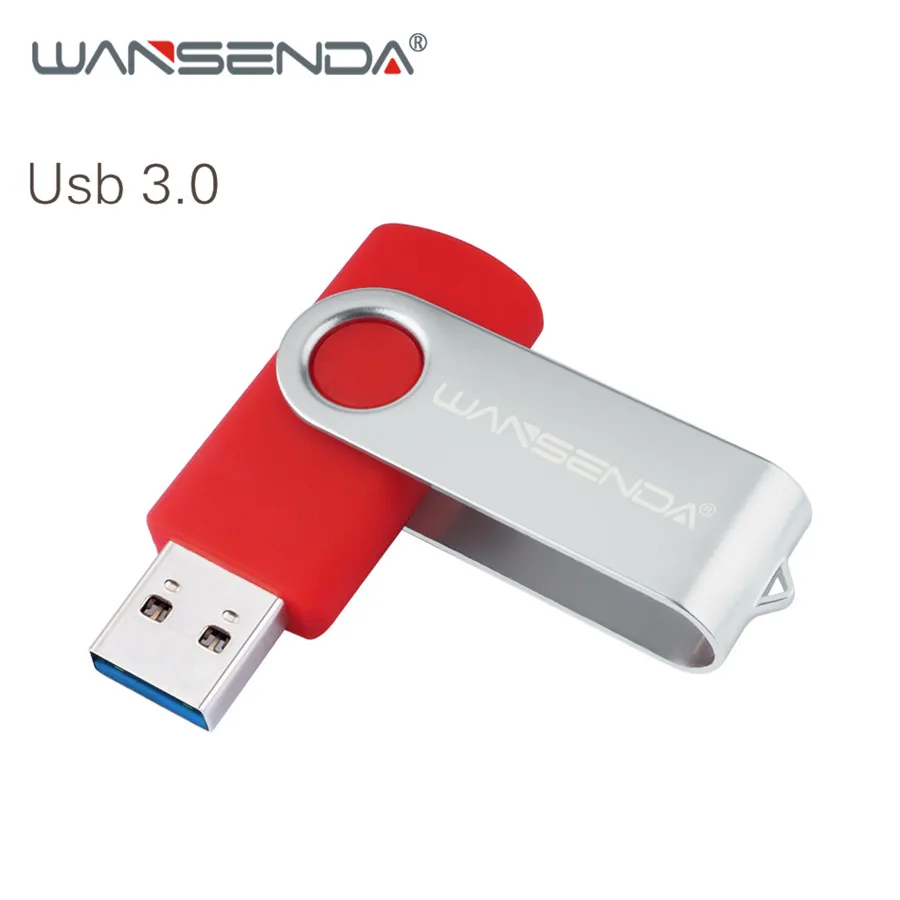 WANSENDA D303 USB флеш-накопитель, usb-накопитель 3,0, флеш-накопитель 256 ГБ, 128 ГБ, 64 ГБ, 32 ГБ, 16 ГБ, 8 ГБ, флеш-накопитель, Вращающаяся Usb карта памяти - Цвет: Красный