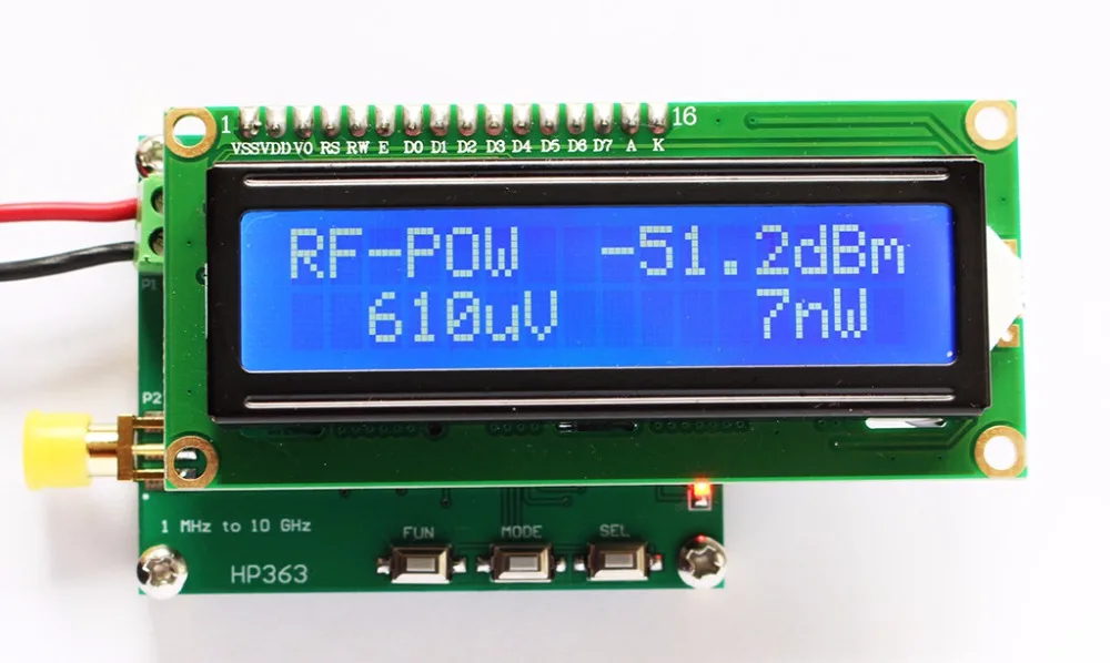 

Free shipping HP363 RF power meter 1MHz~10GHz -50~0dBm can set RF power attenuation value