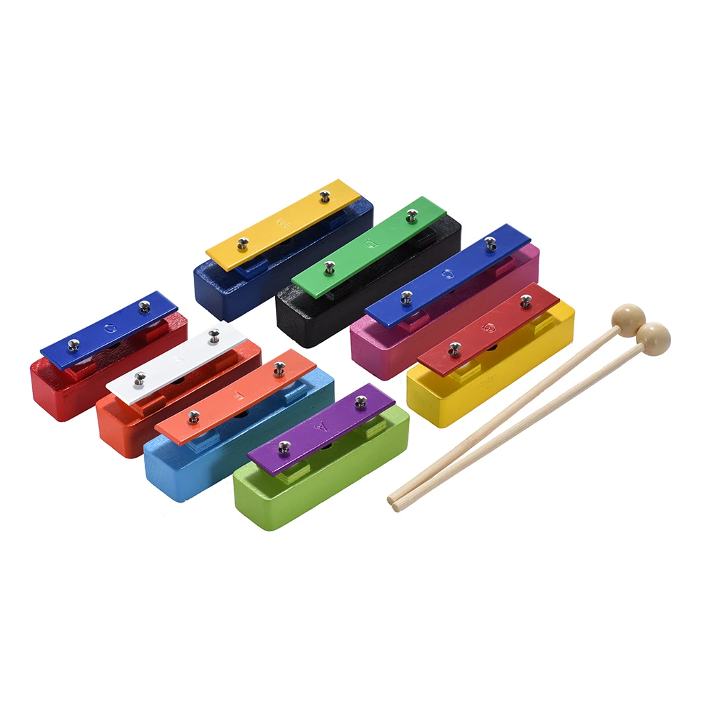 

Colorful 8 NoteGlockenspiel Xylophone Colorful Bells Set Percussion Musical Educational Instrument Toy for Baby Kids Children