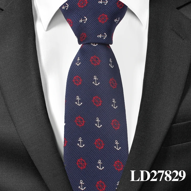 Модный мультяшный галстук для мужчин, полиэфирный жаккардовый галстук с животными, деловые свадебные костюмы, 6 см, узкие галстуки с широким горлом, тонкие галстуки - Цвет: LD27829