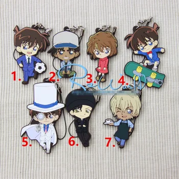 

T005 anime Detective Conan meitanteikonan Rubber Keychain Key Ring Rare cosplay