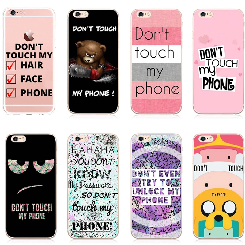 Interesti &quotDont Touch мой телефон&quot чехол для iPhone 6 цветы розы Футляр пластиковую крышку