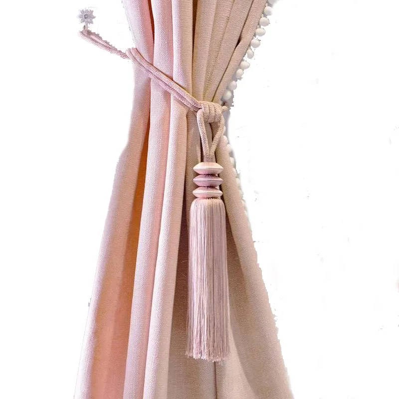 1 pair curtain tieback European curtain endless romantic pink strap