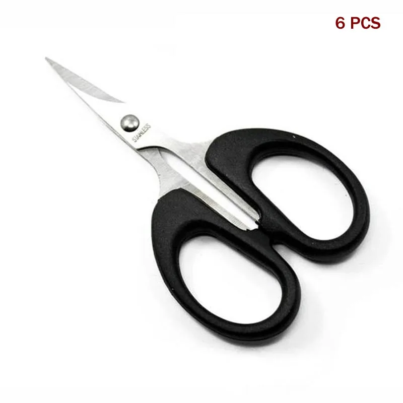 (6pcs/ pack) 12CM Stainless Steel mini Household Scissors Sharp Shear
