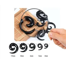 1 шт Индивидуальные Панк акриловые черные серьги в форме улитки для мужчин/женщин вечерние ювелирные изделия