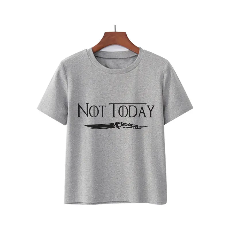Женская футболка с буквенным принтом Not Today Valar Dohaeris Grunge женская одежда в