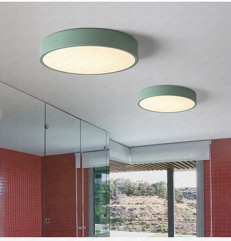 Ultra-fino da Lâmpada do Teto Varanda do Quarto Sala de Estar das Crianças Nórdico Macaron Lâmpada Moderno Criativo Estudo Lâmpadas Led 11 Luzes e Iluminação