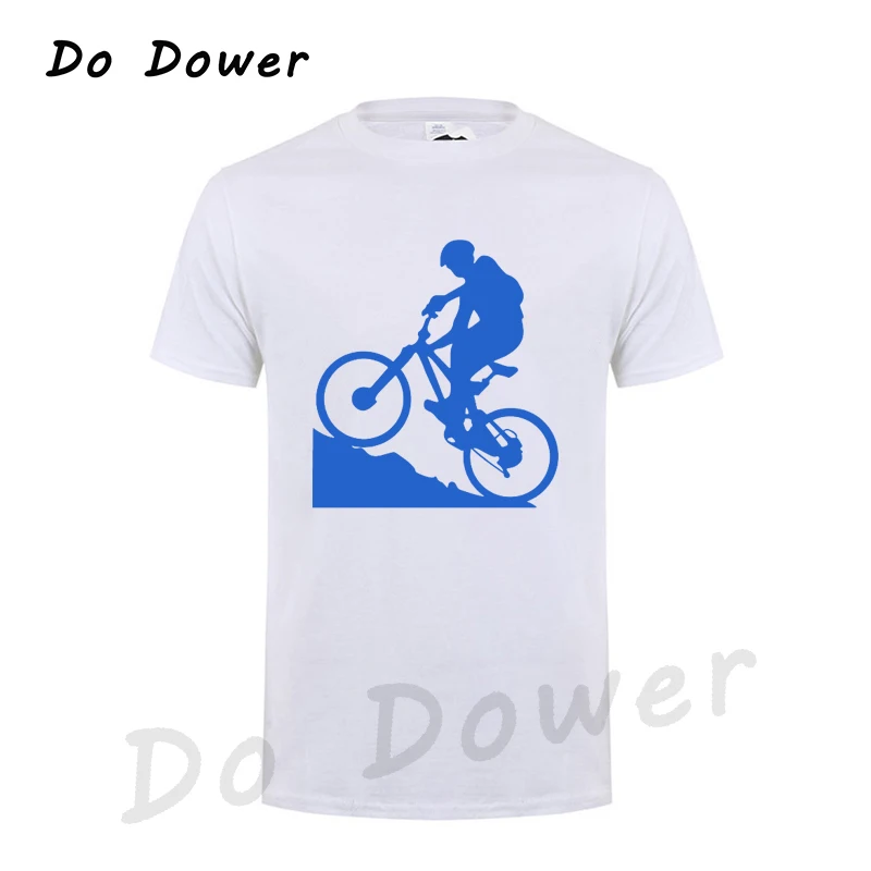Летняя модная мужская футболка с принтом горного велосипеда и круглым вырезом хлопковая футболка Camisetas хип-хоп Футболка Повседневная 31 Цвета - Цвет: White 6