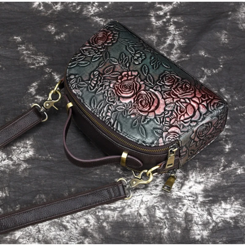 Женская сумка мессенджер через плечо из натуральной кожи с тиснением|handbag new|bags