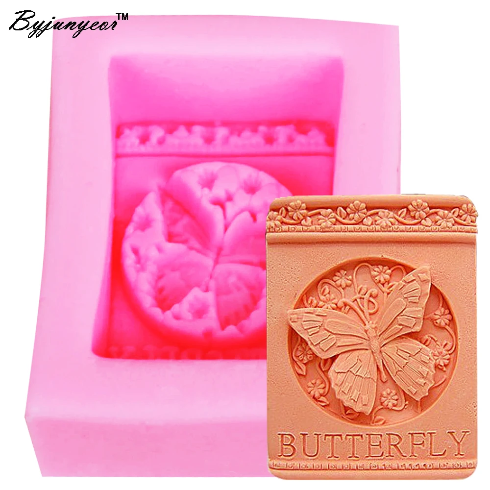 Byjunyeor S003 Butterfly shaped Handmade soap silicone mold, favors