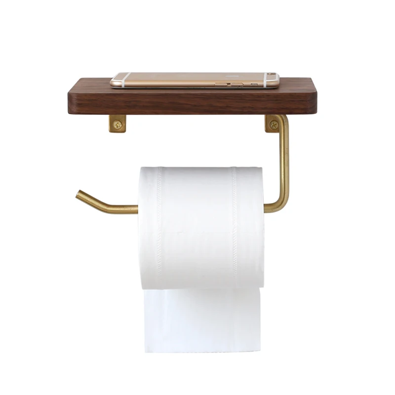 Nordic Creative Wood Toilet Roll Paper Rack Bathroom 