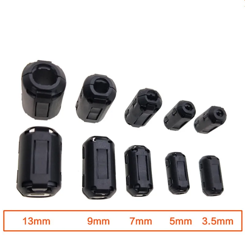 10Pcs Black Clip On Clamp RFI EMI Noise Filters Ferrite Core For 5mm Cable U. 10Pcs Black Clip On Clamp RFI EMI Noise Filters Ferrite Core For 5mm Cable U.