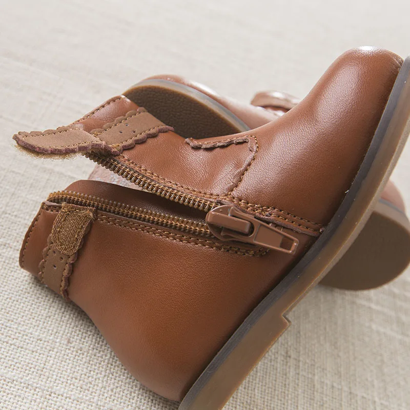 Dave Bella/модные ботинки из натуральной кожи коричневого цвета; сезон осень-зима; Брендовая обувь; DB6011