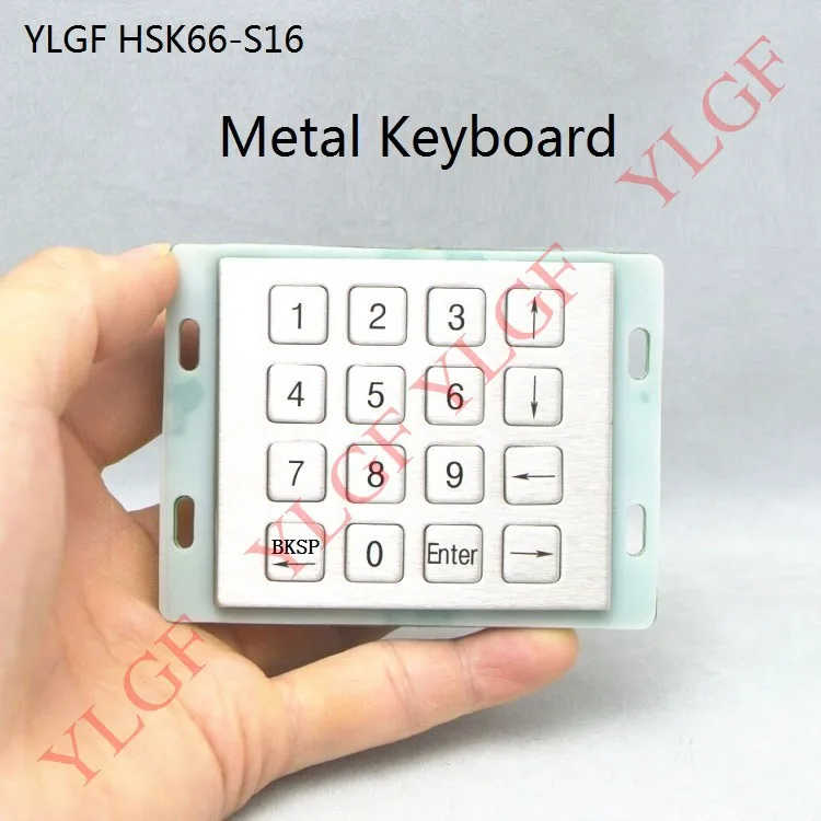 Металлическая клавиатура линии сканирования(I/O) ylgf HSK66-S16 мини встроен промышленный Keyboard16 ключ водонепроницаемый(IP65), пыли, против насилия