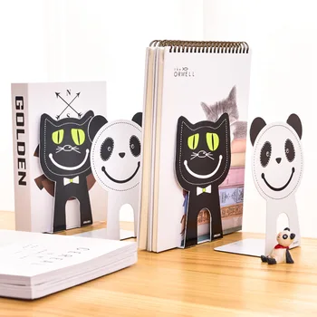 

Deli Metal Book Holder Cute Creative Simple Bookends Cartoon Bookshelf Book Stand Student Stationery Supplies Atril Libro
