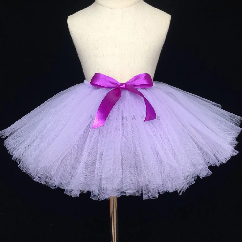 EllieHouse Women's Long Tutu Tulle Skirt - Purple 3XL, 4-Layer Puffy Party Skirt
