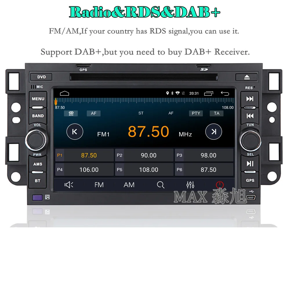 Excellent MAX HD 1024*600 2+16G Android 6.0 Car DVD Player for Chevrolet Epica Aveo Capativa Tosca with Radio BT swc GPS free map 4G WIFI 4