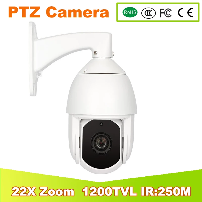 YUNSYE 6 Inch CCTV PTZ Analog Camera font b Sony b font 22x 1200TVL Analog IR