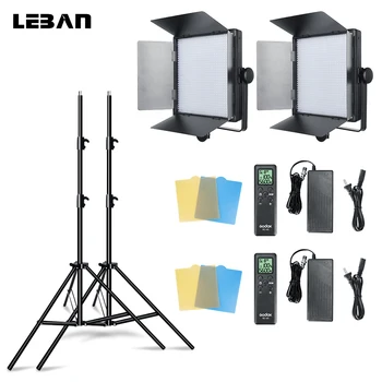 

Godox 2pcs LED1000W 5600K Continuous Light Kit with 2pcs 2.8M Light Stand for Photography Wedding Children's Video Shooting