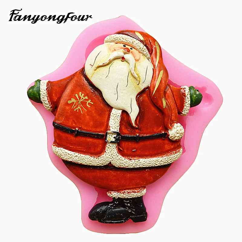 

Santa fudge cake mold silicone mold chocolate mold candy kitchen baking mold