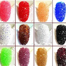 Mikro zirkon Pixie kristal Rhinestone AB renkli tırnaklar sanat elmas taklidi küçük boyutlu AAA kalitesi ile tırnak dekorasyon için
