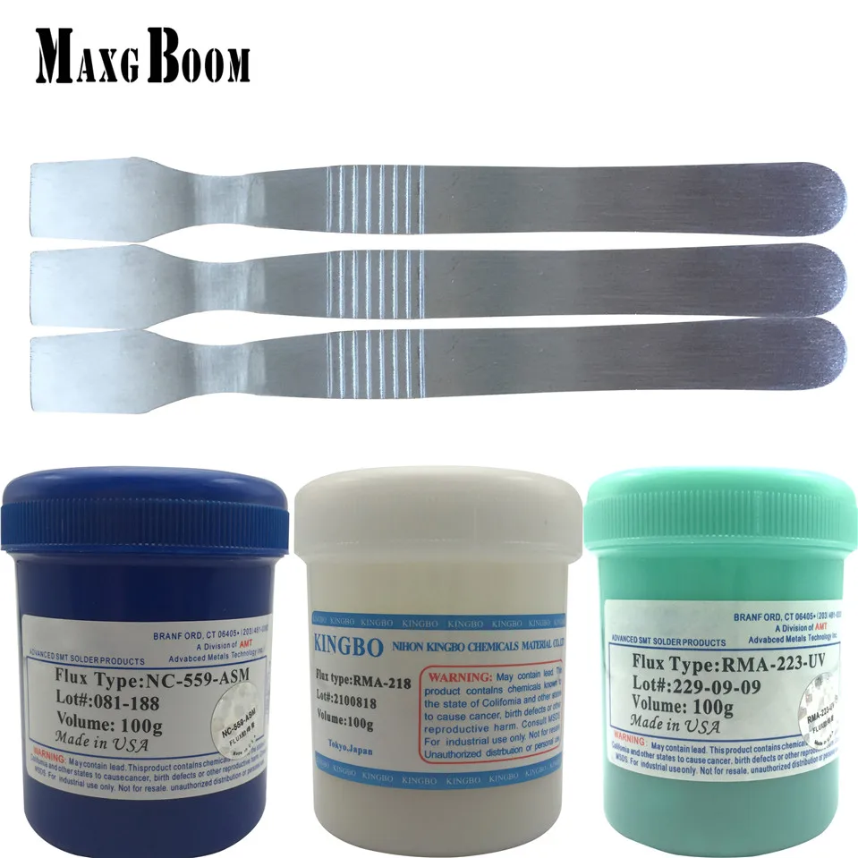 

2018 RMA218 100g ESD scraper Lead-Free Solder Flux Paste For SMT BGA Reballing Soldering Welding Repair No Clean