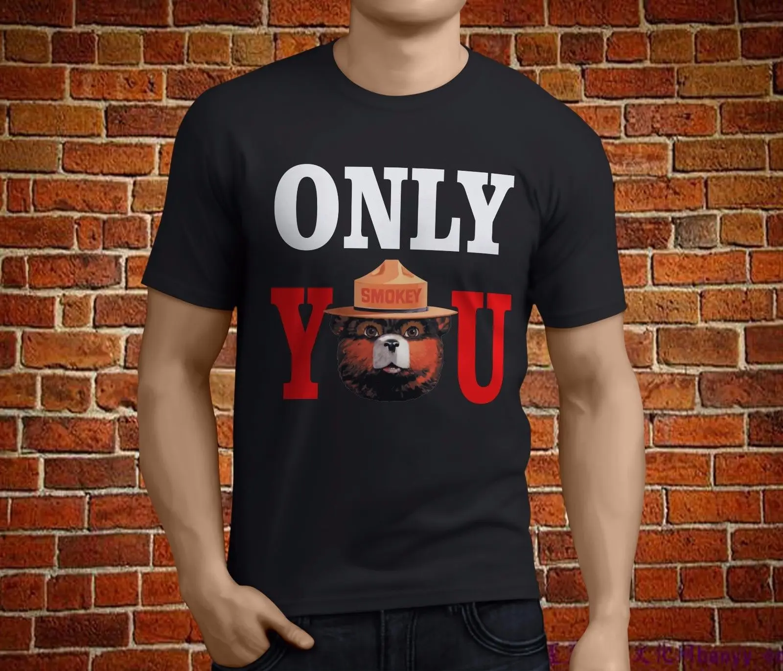 Hot Smokey the Bear If Not Mens Black T Shirt Size S 3XL-in T-Shirts from Men's Clothing on 