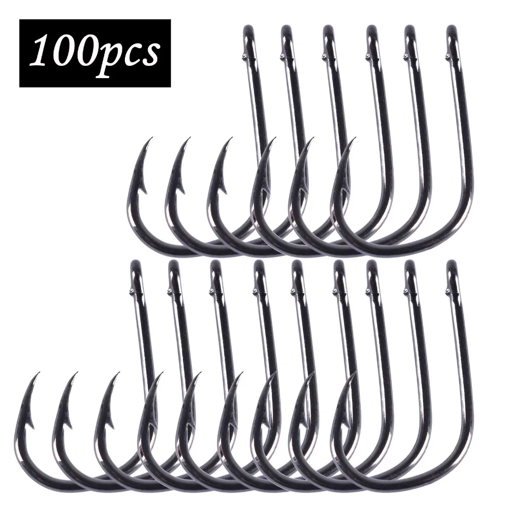 Rustproofed fishing hooks(GF) 4 12 High carbon steel CarbonBlack Bait