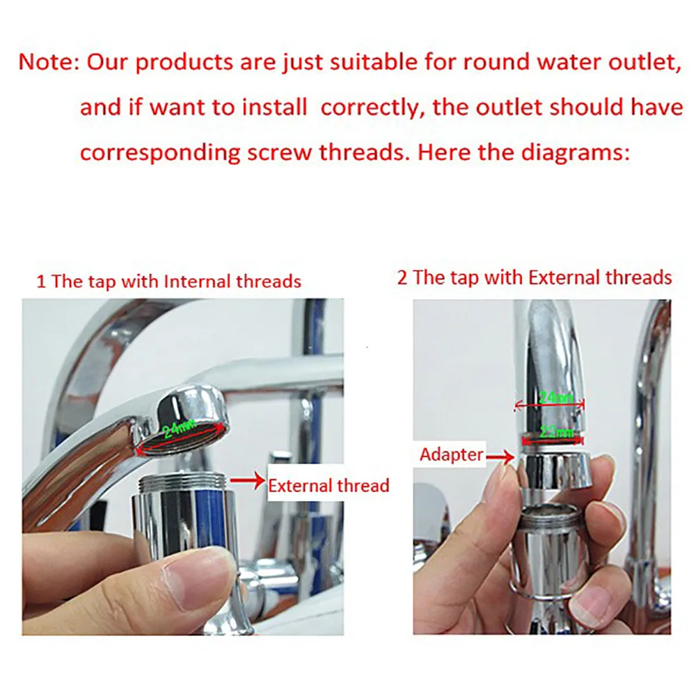 

Led Splash-proof Faucet Water Tap Hydroelectric Power Temperature Sensor Light 11.9