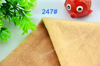

247# khaki Super soft velvet fabric microfiber Fleece velboa hair height 2-3mm for DIY toy blanket pillow(1 meter)