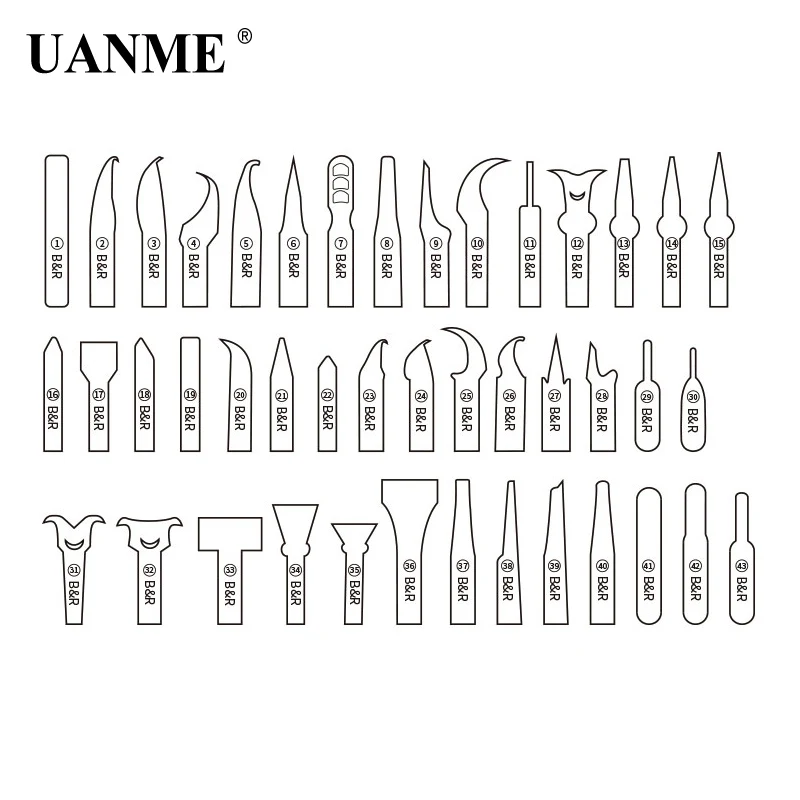 UANME 43in1 ЦП NAND снятие гравировального лезвия клей чистящий нож инструмент для