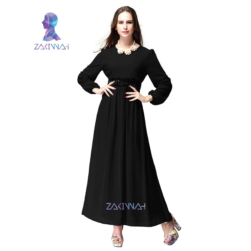 

2002 muslim abaya dress islamic clothing for women sequins long sleeve dubai abaya hijab long dress turkish islamic dresses