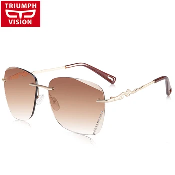 

TRIUMPH VISION Women Sunglasses Cutting Style Frame Ladies Shades Fashion Gradient Lens Female Sun Glasses For Women