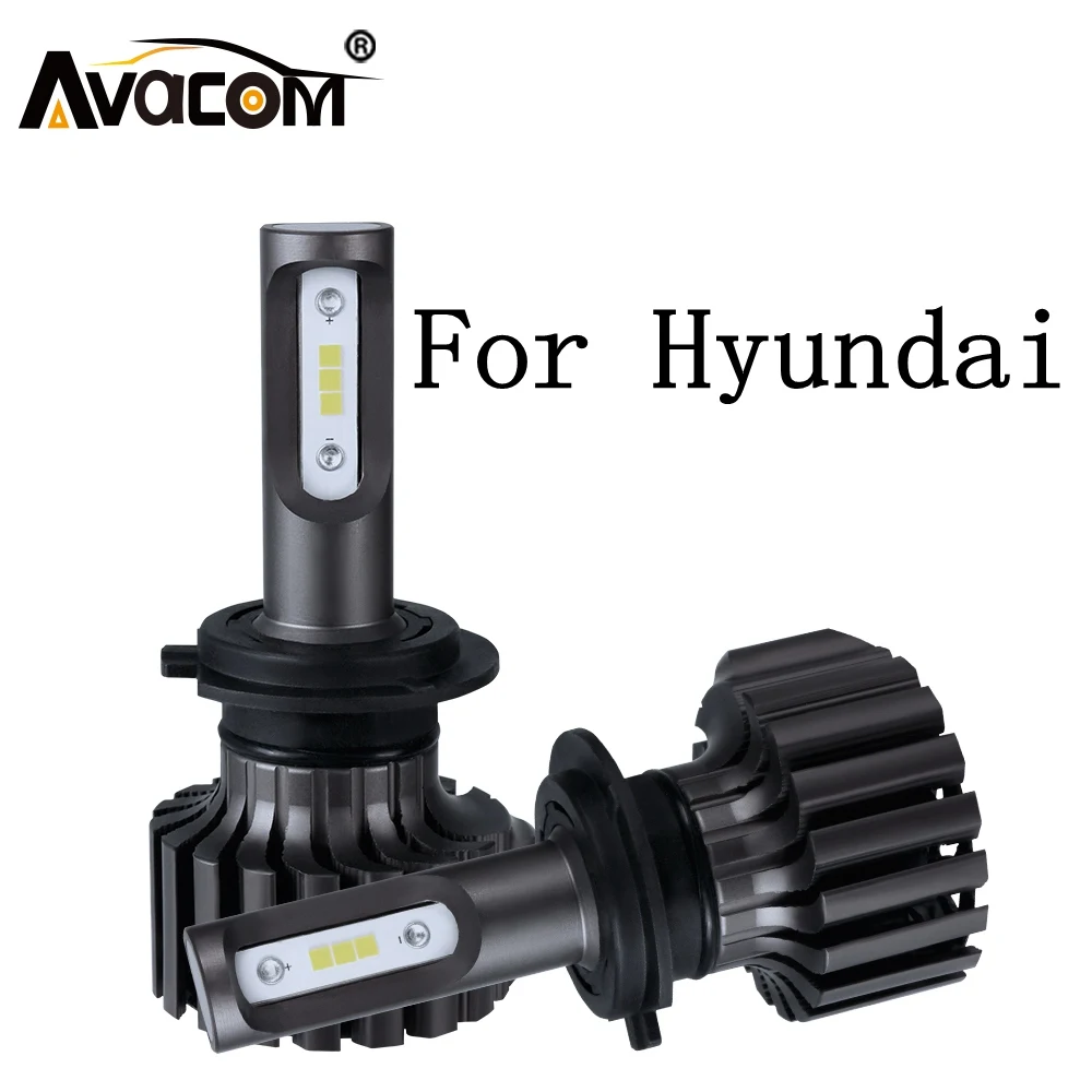 AVACOM 2 шт. h4 led H7 H1 фара 12 В 6500 к белый 12000Lm Авто CSP для Hyundai Sonata/Lantra/IX35/IMAX/Azera/Scoupe|Фара