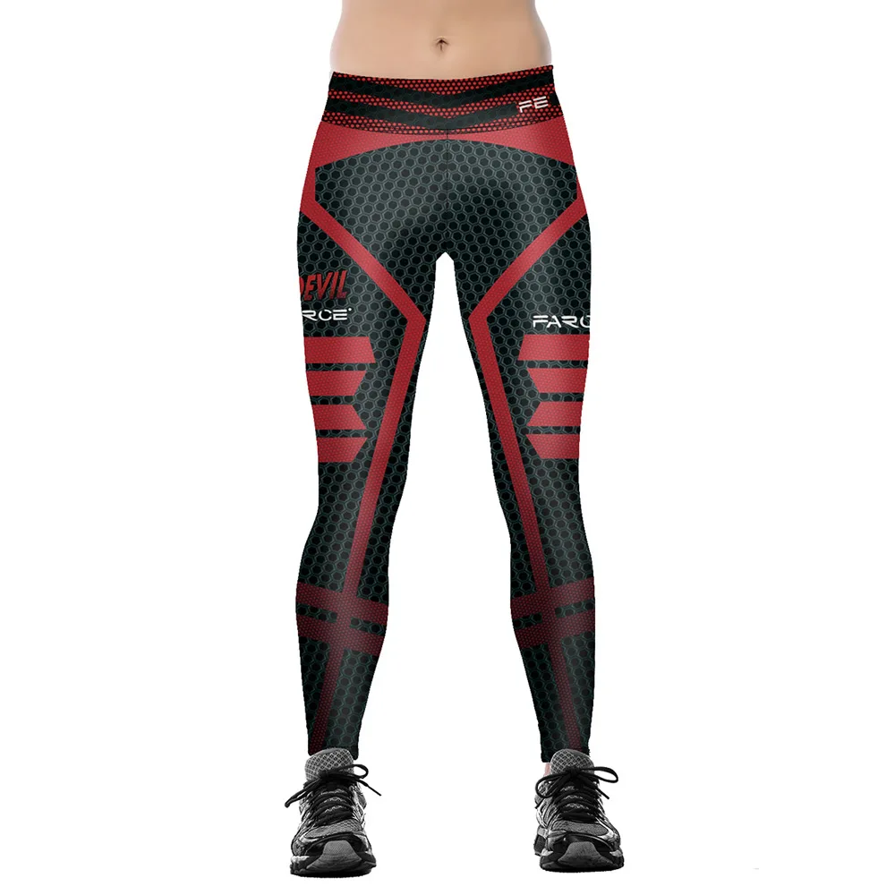 

Women Flexible DarkDevil Print Tight Pants Workout Gym Training Running Yoga Sport Fitness Exercise Leggings Dropshipping