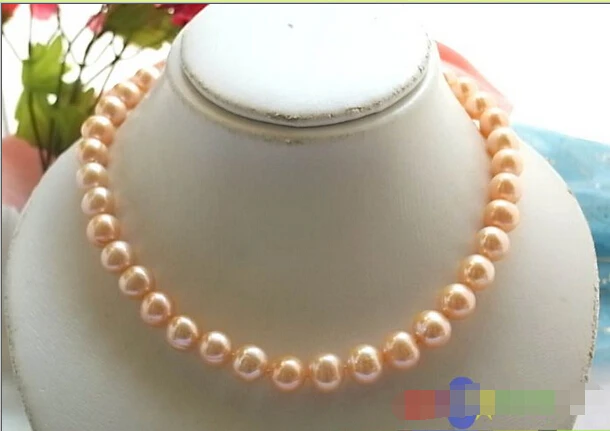 

A AAA++17" 12MM PINK ROUND FRESHWATER CULTURED PEARL NECKLACE