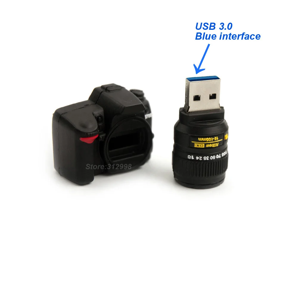 Флеш-накопитель 64 Гб USB3.0 флеш-накопитель мультяшная камера usb флеш-накопитель r 8 ГБ 16 ГБ 32 ГБ 64 Гб Камера Usb флеш-накопитель, Прямая поставка