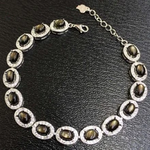 САТР сапфир браслет-цепочка натуральным звездчатый сапфир 925 стерлингового серебра 0.6ct* 15 шт. Gem для мужчин женщин#16030124